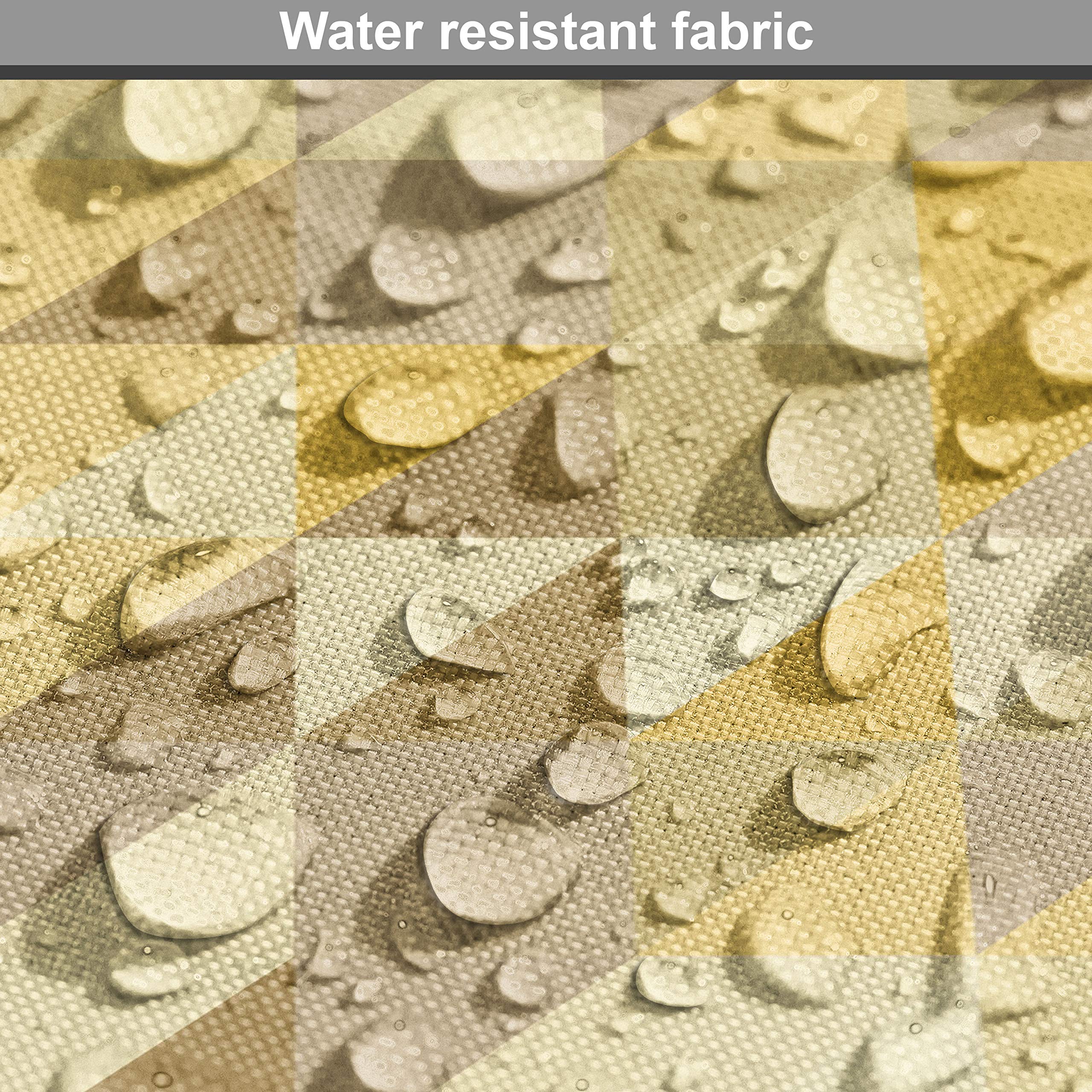 Ambesonne Yellow Brown Fabric by The Yard - Monotone Triangle Polygonal Art Design for Upholstery, Curtains & Home Decor (10 Yards, Coffee Yellow) | Perfect for DIY Projects, Sofa Covers, Throw Pillows & Wall Hangings