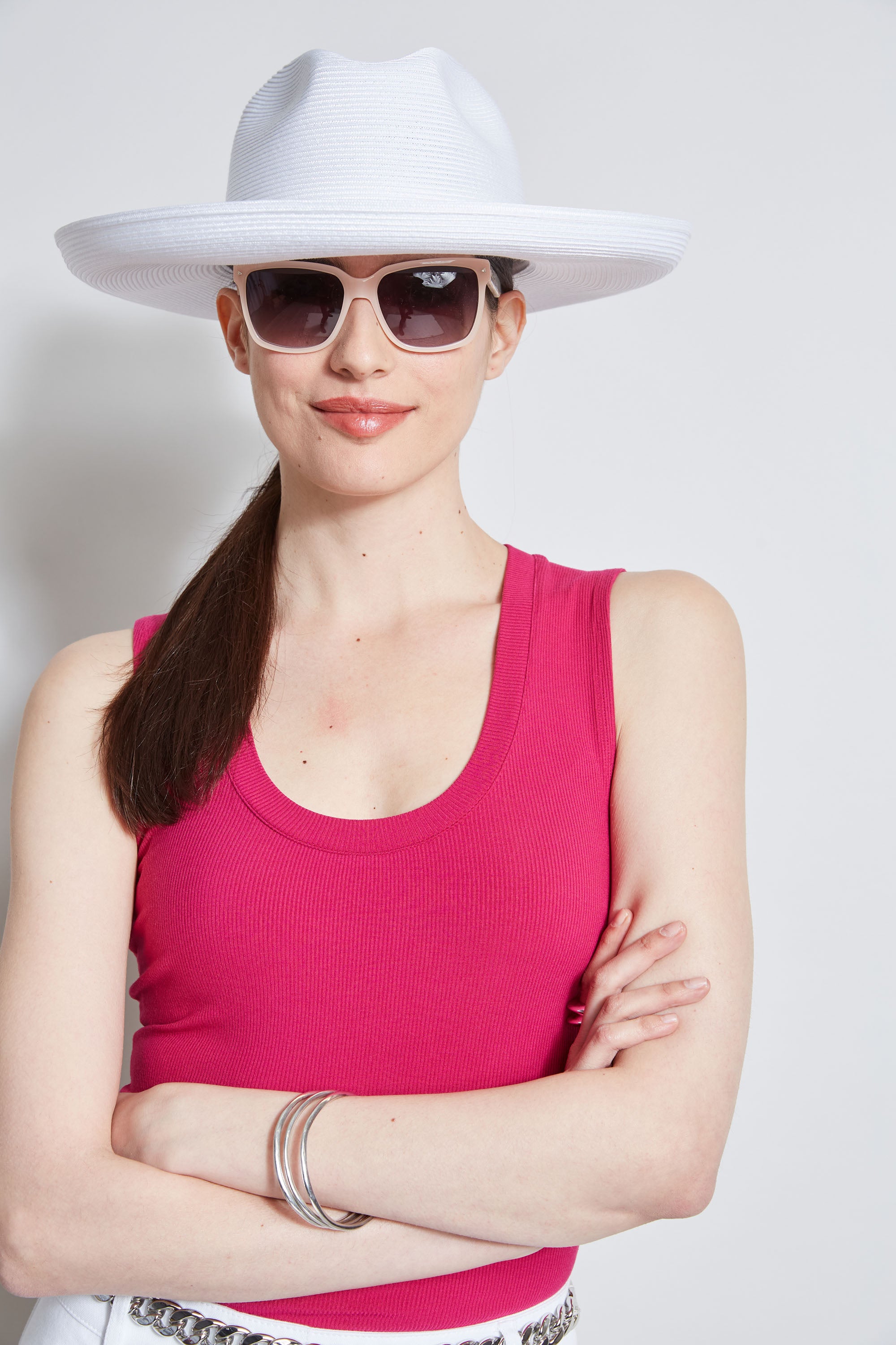Sun Hat A204G404 White - UV Protection Wide Brim Summer Beach Hat for Women & Men - Perfect for Outdoor, Travel, and Gardening