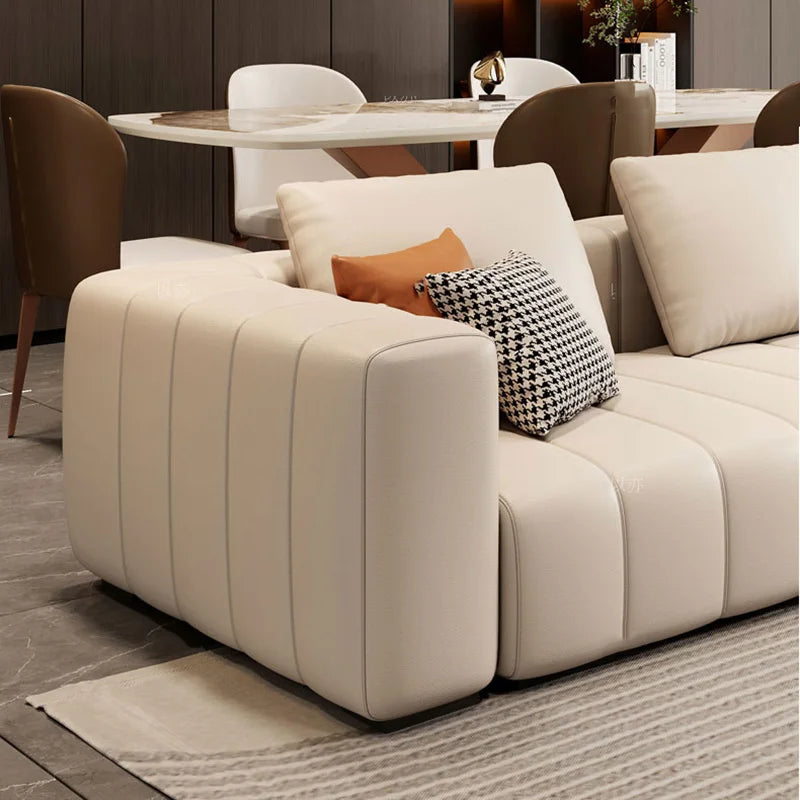 Luxury Modular Sectional Leather Sofa – Premium Comfort, Timeless Design & Durable Quality for Living Room, Home Theater & Office Lounge
