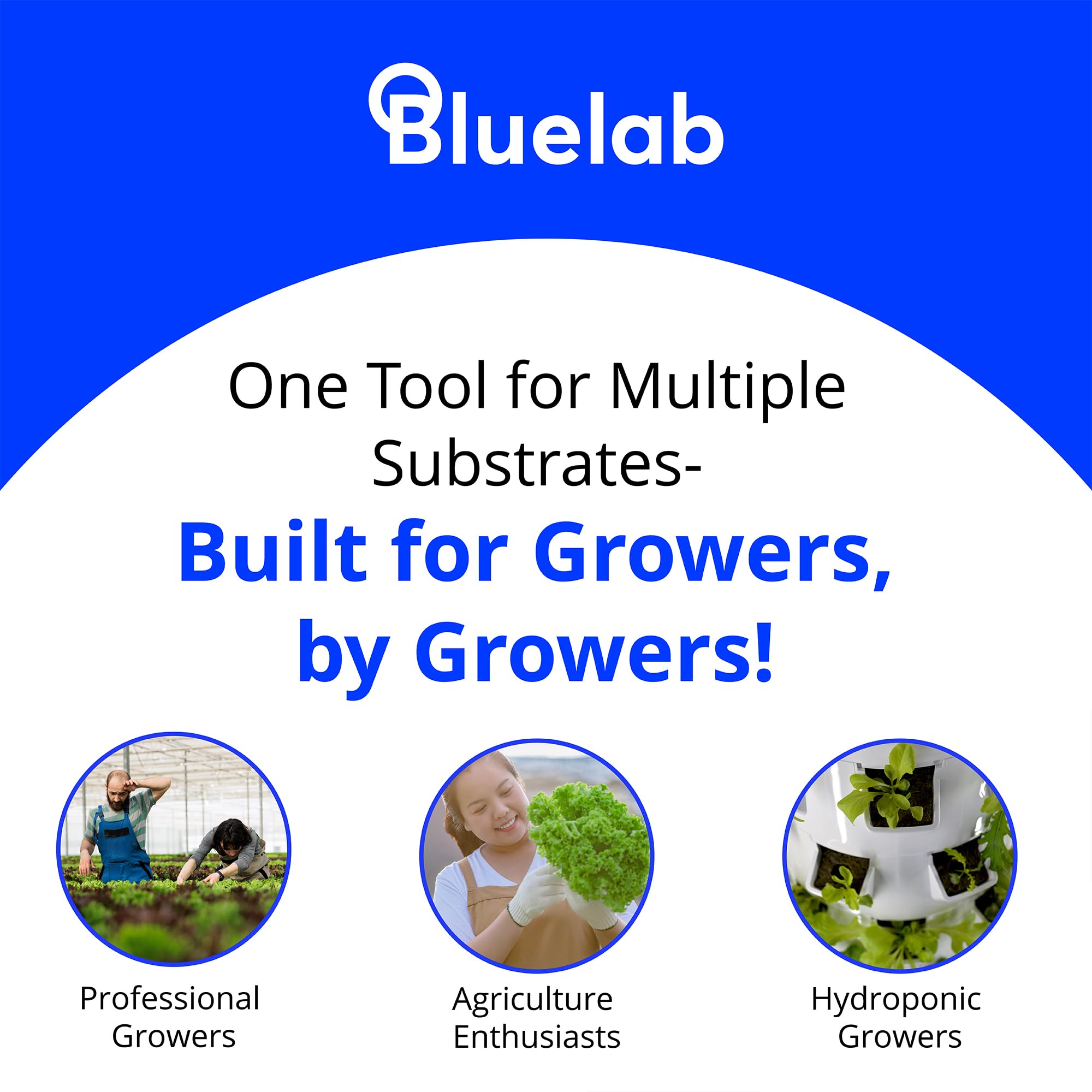 Bluelab Soil pH Pen and Probe Care Kit - Digital pH Meter with Calibration Solution, Storage Case & Cleaning Brush - Accurate Soil pH & Temperature Tester for Gardening, Hydroponics & Indoor Plants