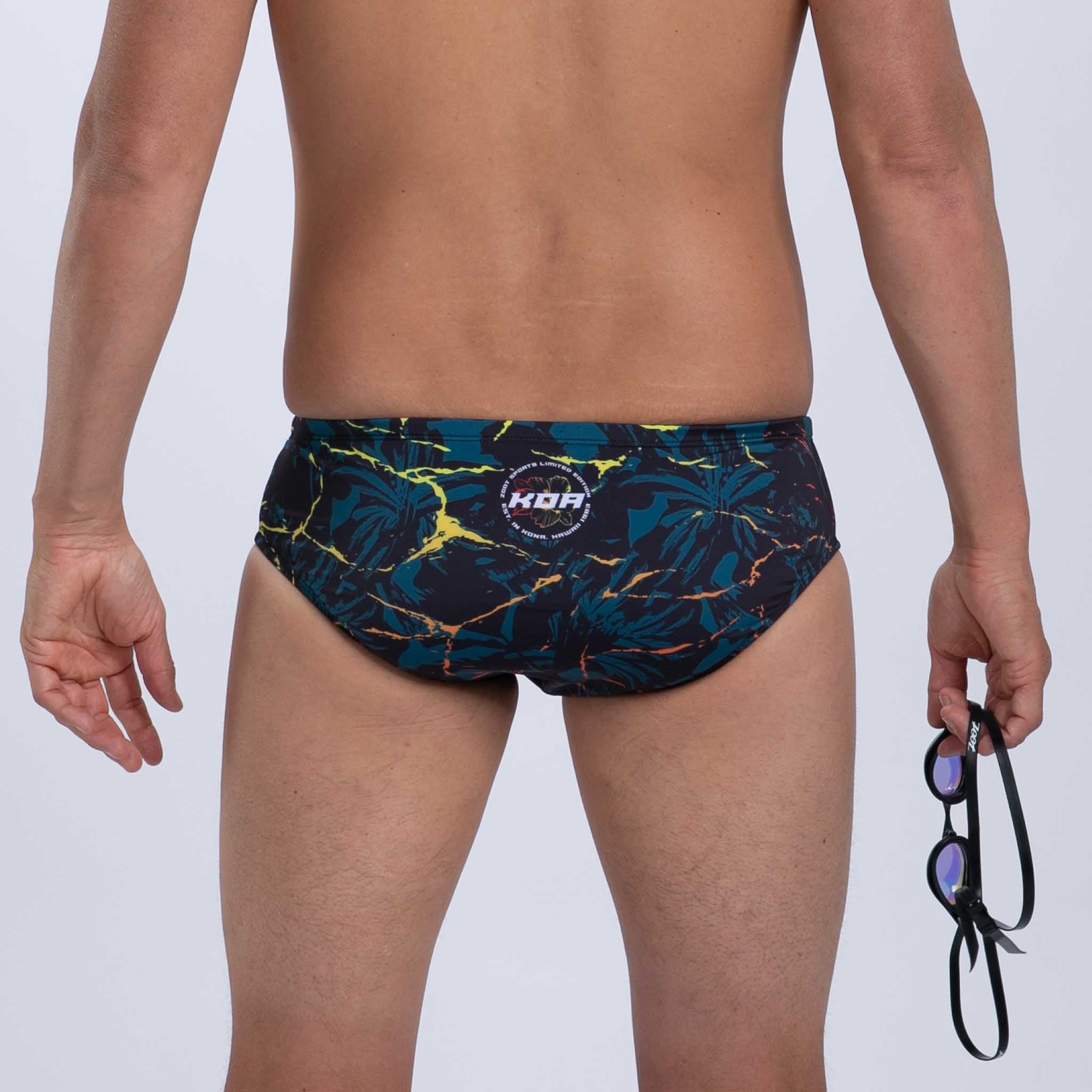 Men's Koa Swim Brief - Quick Dry Swim Trunks for Men, Comfortable & Stylish Swimwear for Beach, Pool & Water Sports