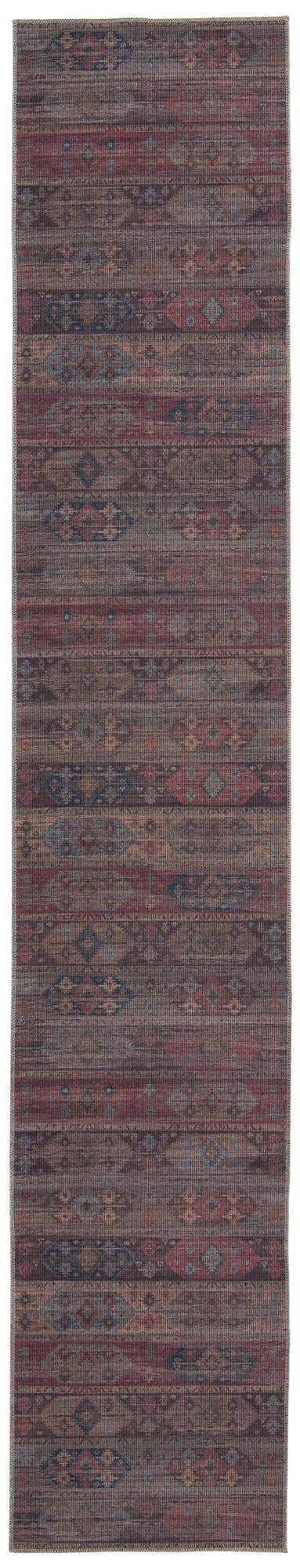 Washable Flatweave Runner Rug 14 Ft – Sisu Collection by Rugs.com | Non-Slip Hallway & Entryway Rug for High Traffic Areas | Easy Clean Multi-Pattern Design for Living Rooms, Bedrooms & Dorm Decor