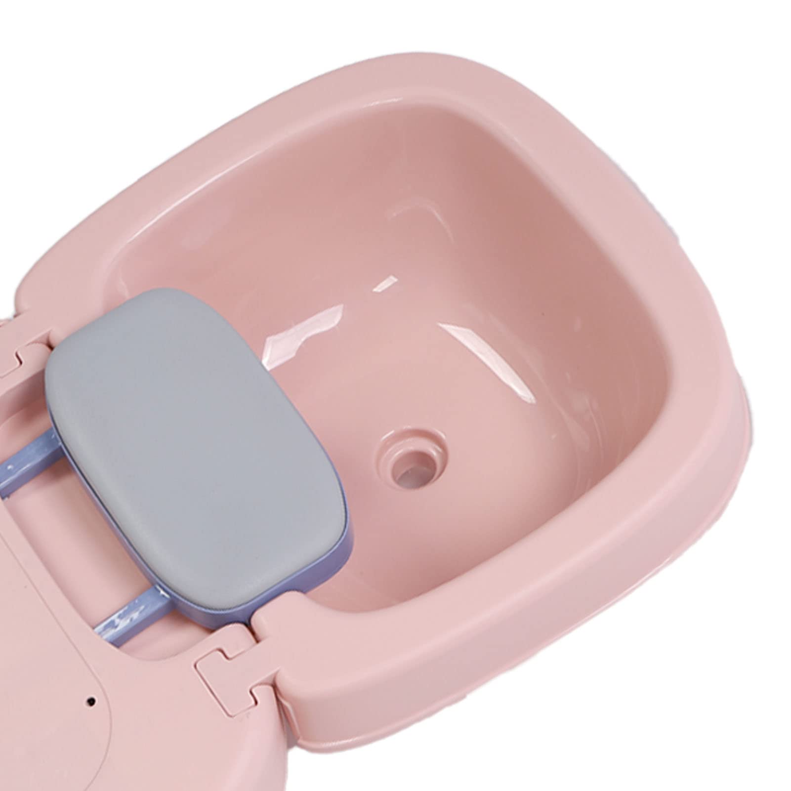 Foldable Anti-Slip Kids Shampoo Chair with Wash Basin - Safe Hair Washing Seat for Toddlers & Children Ages 0-10 (Sakura Pink) | Perfect for Bath Time, Baby Hair Care & Home Salon Use