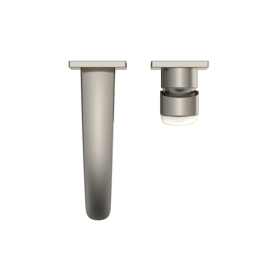 GM Short Bathroom Faucet - Wall Mounted Brass or Polished Nickel Finish for Modern Bathroom & Powder Room Decor