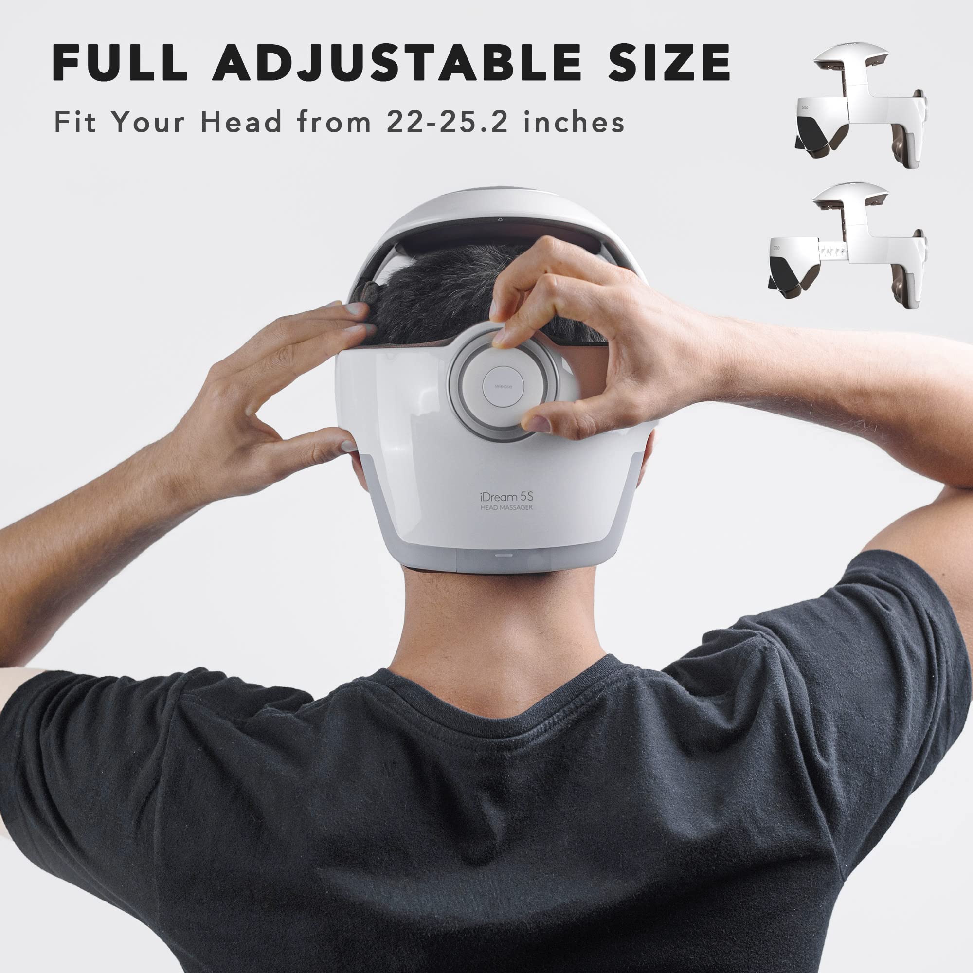 Breo iDream5s Electric Head Massager with Heat Therapy - 3D Kneading & Pressure Relief for Eyes, Neck & Scalp - Smart App Controlled Relaxation Device for Stress Relief & Better Sleep at Home/Office