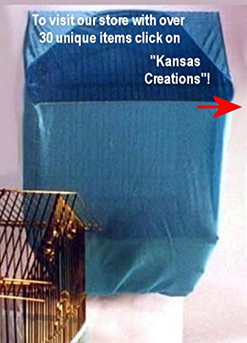 Small Bird Cage Cover - Breathable Aqua Fabric for Parakeets & Canaries - Perfect for Nighttime Use & Travel