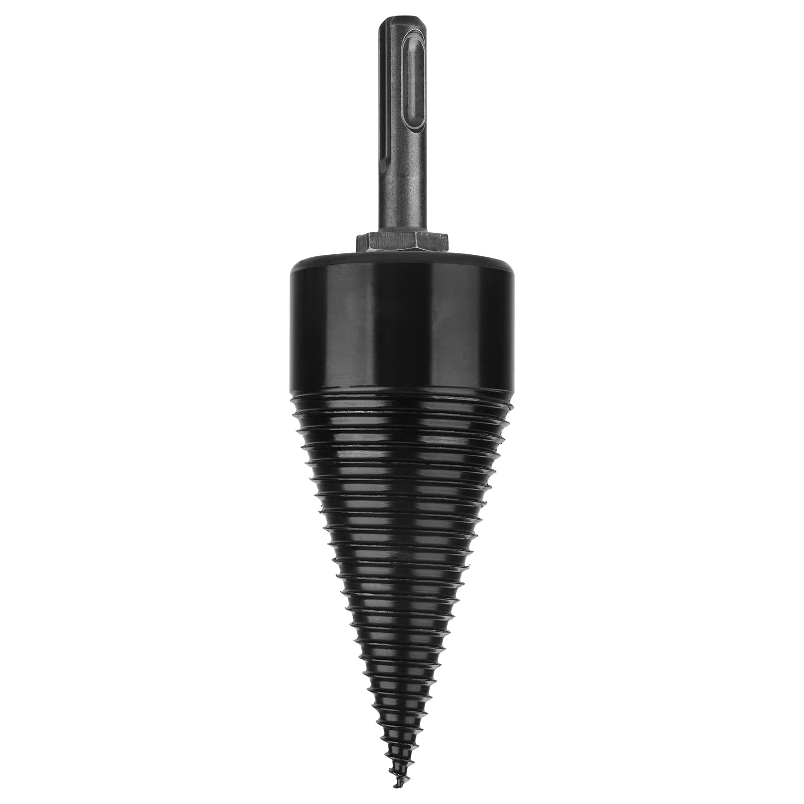 Sucpur Wood Splitting Drill Bit - Removable Firewood Log Splitter with Round Shank Extension - Electric Drill Screw Cone Driver for Wood Chopping & Hole Cutting - Perfect for Firewood Preparation, DIY Woodworking & Home Improvement Projects