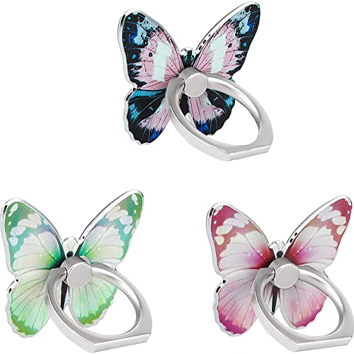 3 Pack Colorful Butterfly Phone Grip