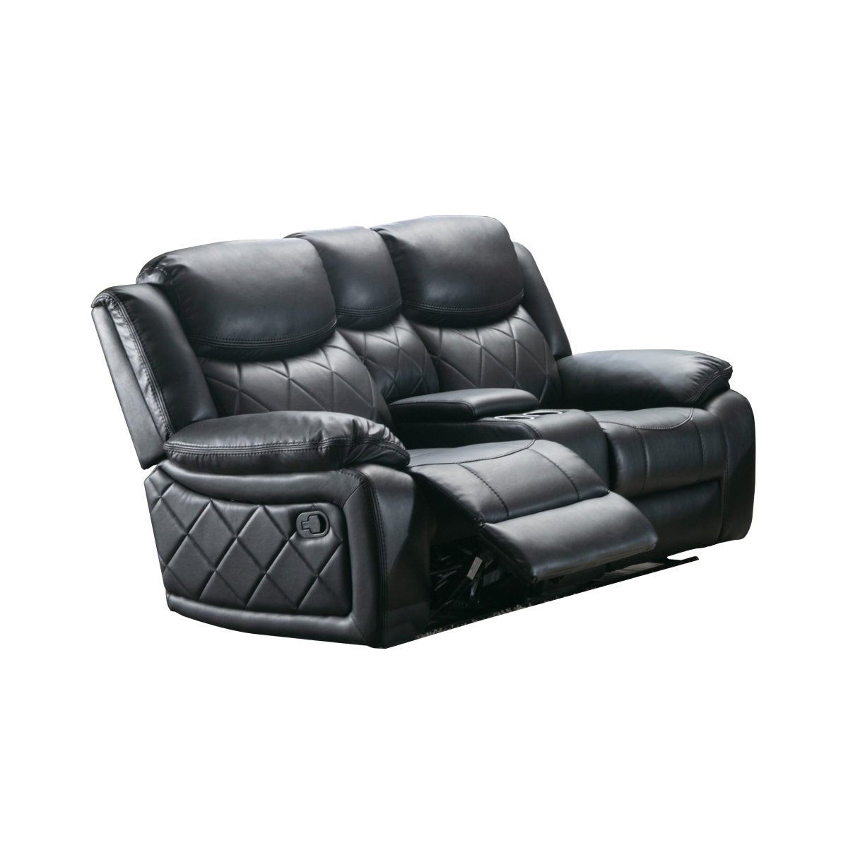 Bartholomew Black Reclining Sofa Set - Modern Comfortable Recliner Sectional for Living Room | Perfect for Movie Nights, Family Gatherings & Relaxation