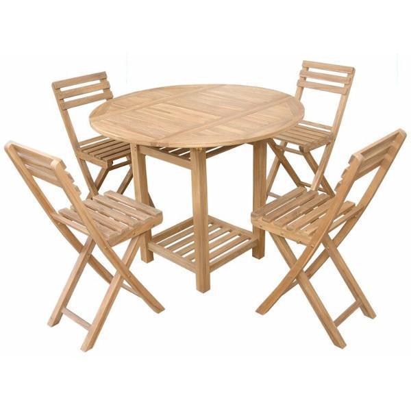 Seacrest 5-Piece Counter Height Dining Table Set - Modern Kitchen & Breakfast Nook Bar Stool Set for Small Spaces, Apartments & Cozy Homes
