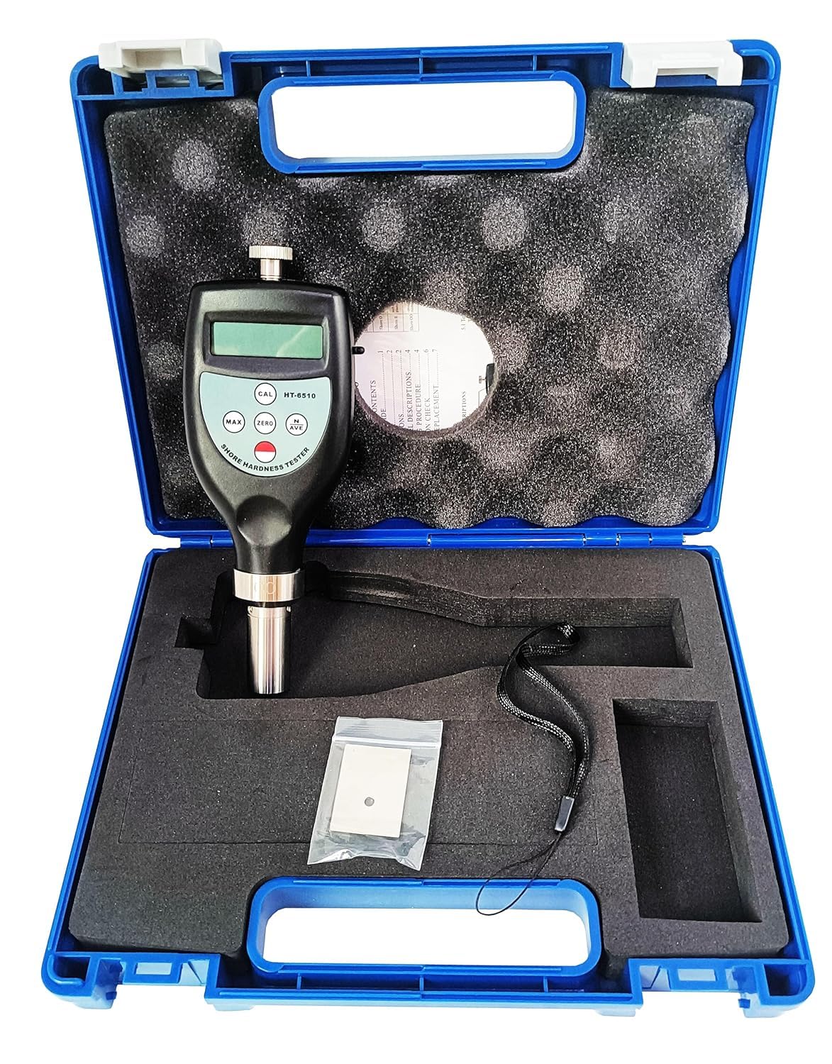 Shore OO Durometer Hardness Tester - Soft Elastic Material Gauge for Foam, Rubber & Gel Measurement | Perfect for Quality Control in Manufacturing, Laboratories & Industrial Applications