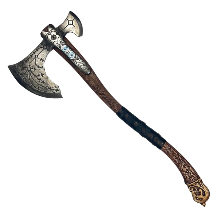 Hand Forged Leviathan Axe Replica - High Carbon Steel Kratos Weapon from God of War with Wooden Gift Box | Perfect for Cosplay, Collectors & Viking Themed Decor