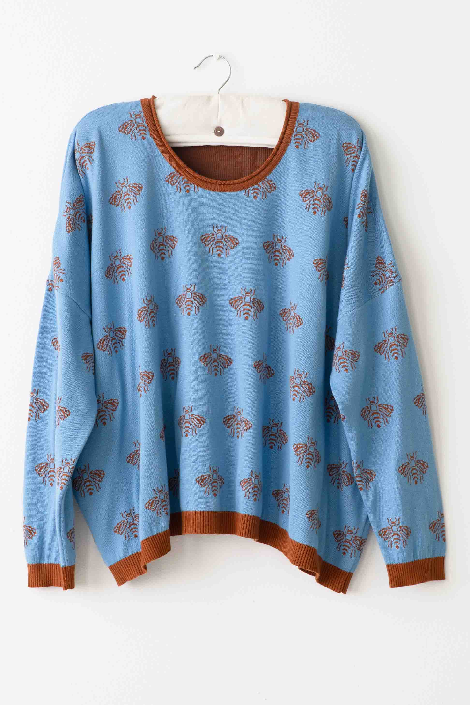 Lazybones Anouk Jumper Bees - Cozy Women's Knit Sweater for Fall & Winter, Casual Wear & Home Relaxation