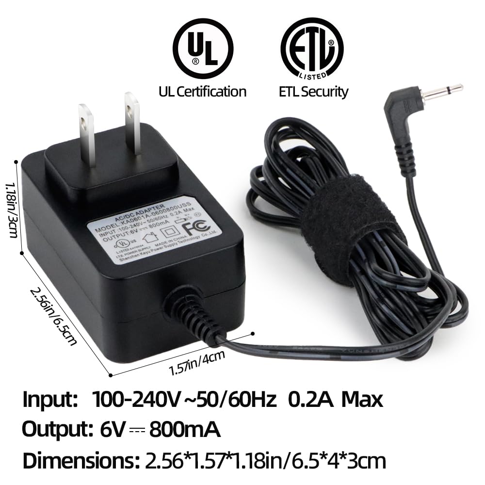 6V DC Power Adapter for Mr. Heater Big Buddy MH18B F274800 F276127 F274830 F274865 - 6.23FT Cord Electric Charger Replacement - Perfect for Indoor/Outdoor Heating in Garages, Camping & Emergency Preparedness