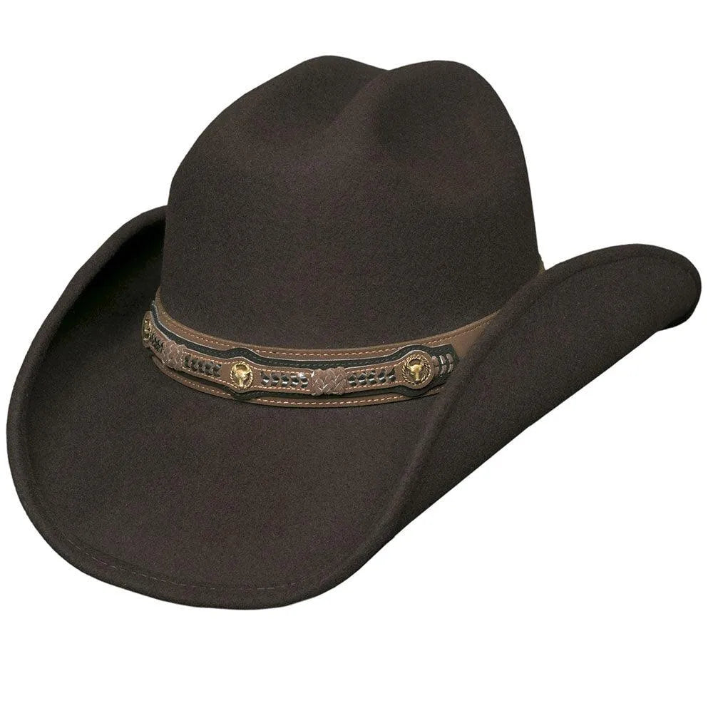 Bullhide Runaway Shapeable Wool Felt Cowboy Hat for Men & Women - Western Style Adjustable Rancher Hat for Outdoor Rodeo, Horseback Riding & Country Fashion