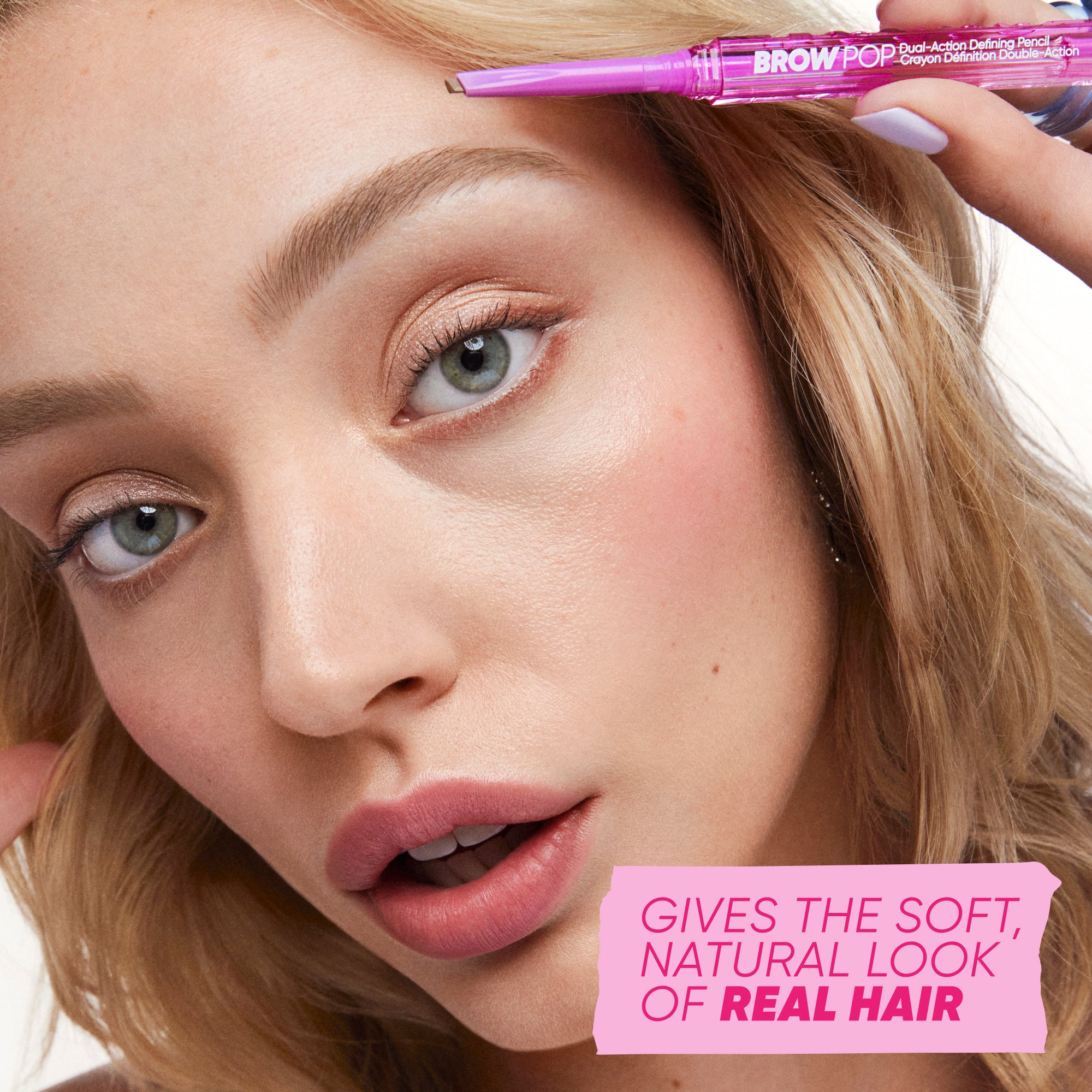 Brow Pop Dual Action Defining Pencil - Waterproof Eyebrow Pencil with Spoolie Brush for Natural Looking Brows - Perfect for Daily Makeup, Salon Use & On-The-Go Touch Ups