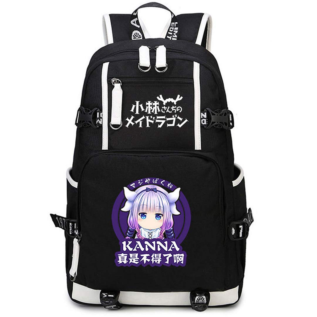 Anime Miss Kobayashi's Dragon Maid Backpack - Cute Japanese Cartoon School Bag for Students, Daypack, Bookbag, Laptop Bag - Perfect for Cosplay, Anime Conventions & Daily Use
