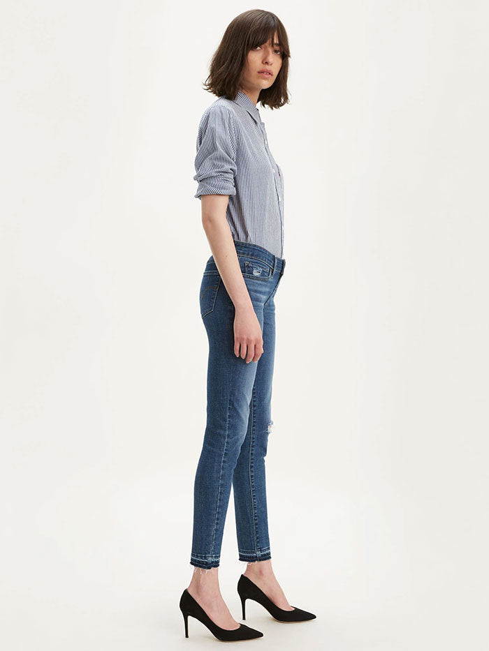 Levi's Women's 711 Skinny Ankle Jeans - Maui Indigo Wash | High-Rise Stretch Denim Pants for Casual Wear & Everyday Outfits