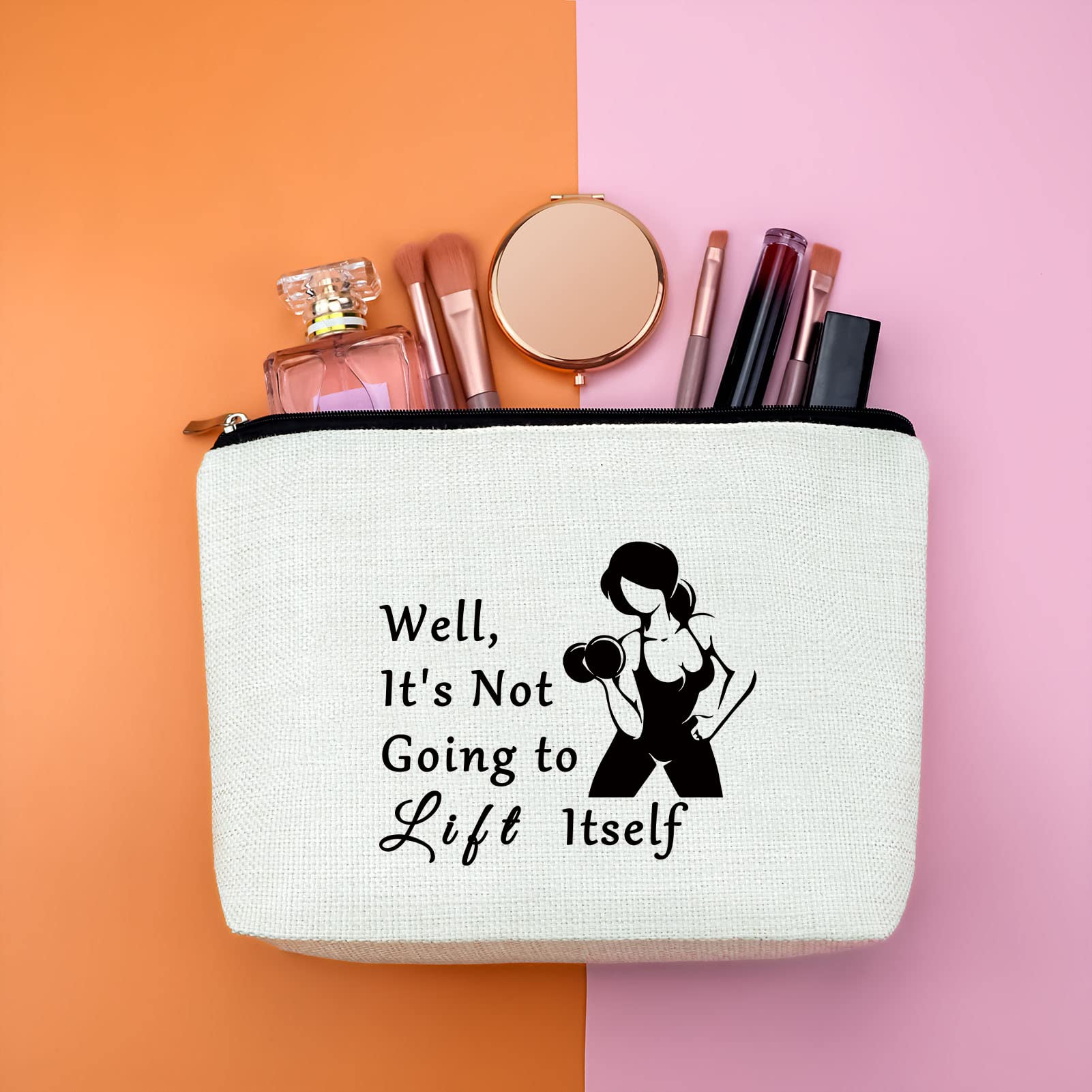 Premium Weightlifting Makeup Bag - Perfect Gift for Fitness Lovers, Coaches & Trainers - Durable Cosmetic Organizer for Gym, Travel & Work - Ideal for Appreciation, Retirement & Thank You Gifts