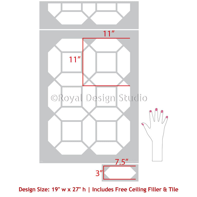 Premium Mosaic Grid Floor Tile - Waterproof & Slip-Resistant - Perfect for Bathroom, Kitchen, and Outdoor Patio Decoration