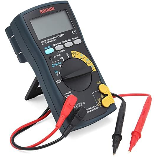 CD771 Digital Multimeter with Backlight, Continuity Buzzer & LED Display - Professional Electrical Tester for Home, Car & DIY Projects