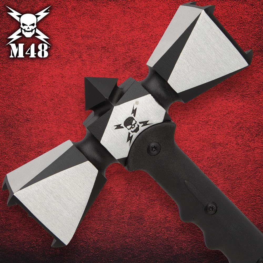 Stainless Steel M48 Double-Headed War Hammer with Sheath - 17