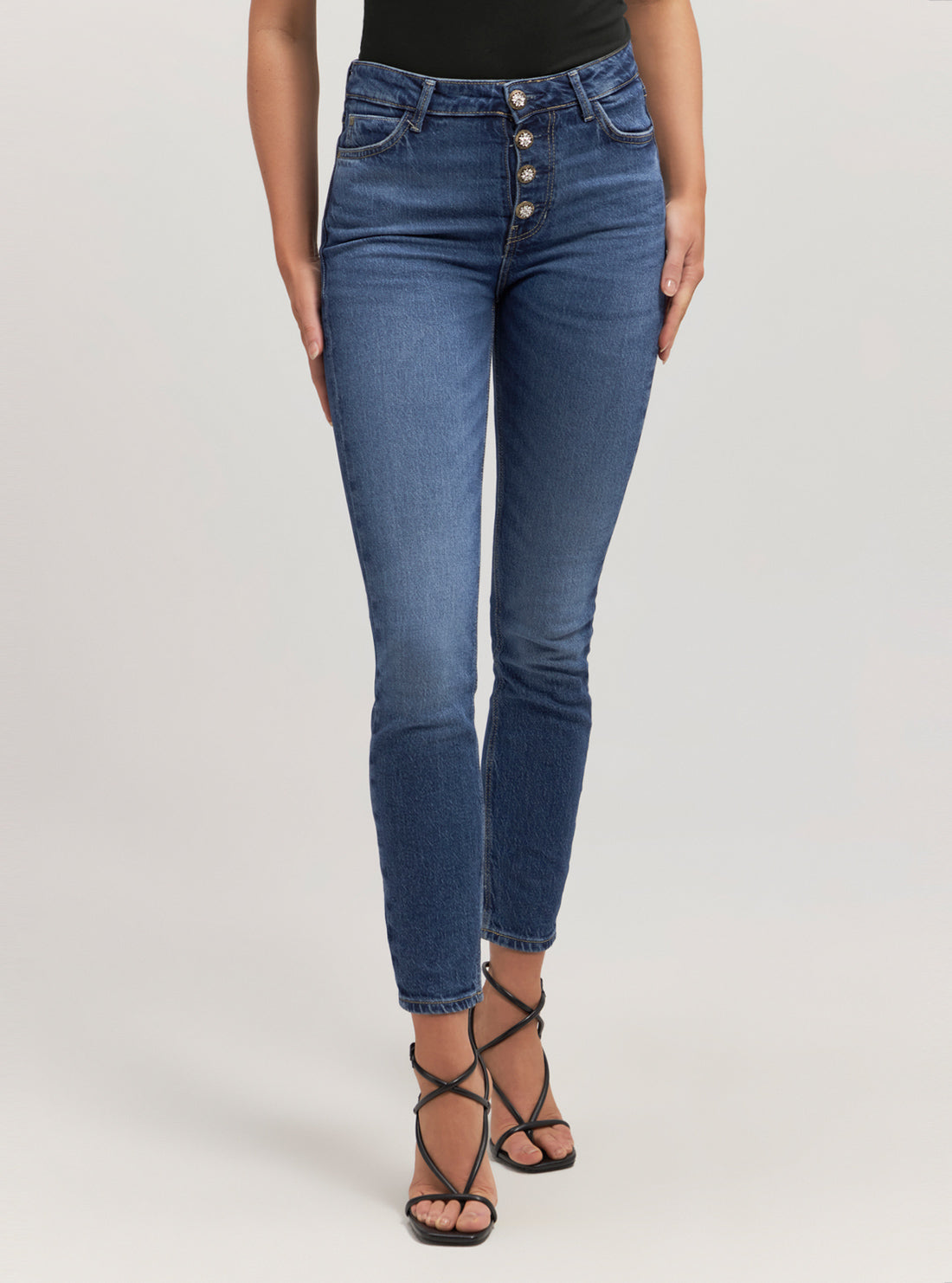 High Rise 1981 Skinny Denim Jeans for Women - Dark Wash Vintage Style Stretch Comfort Fit - Perfect for Casual Wear, Date Night & Office Outfits