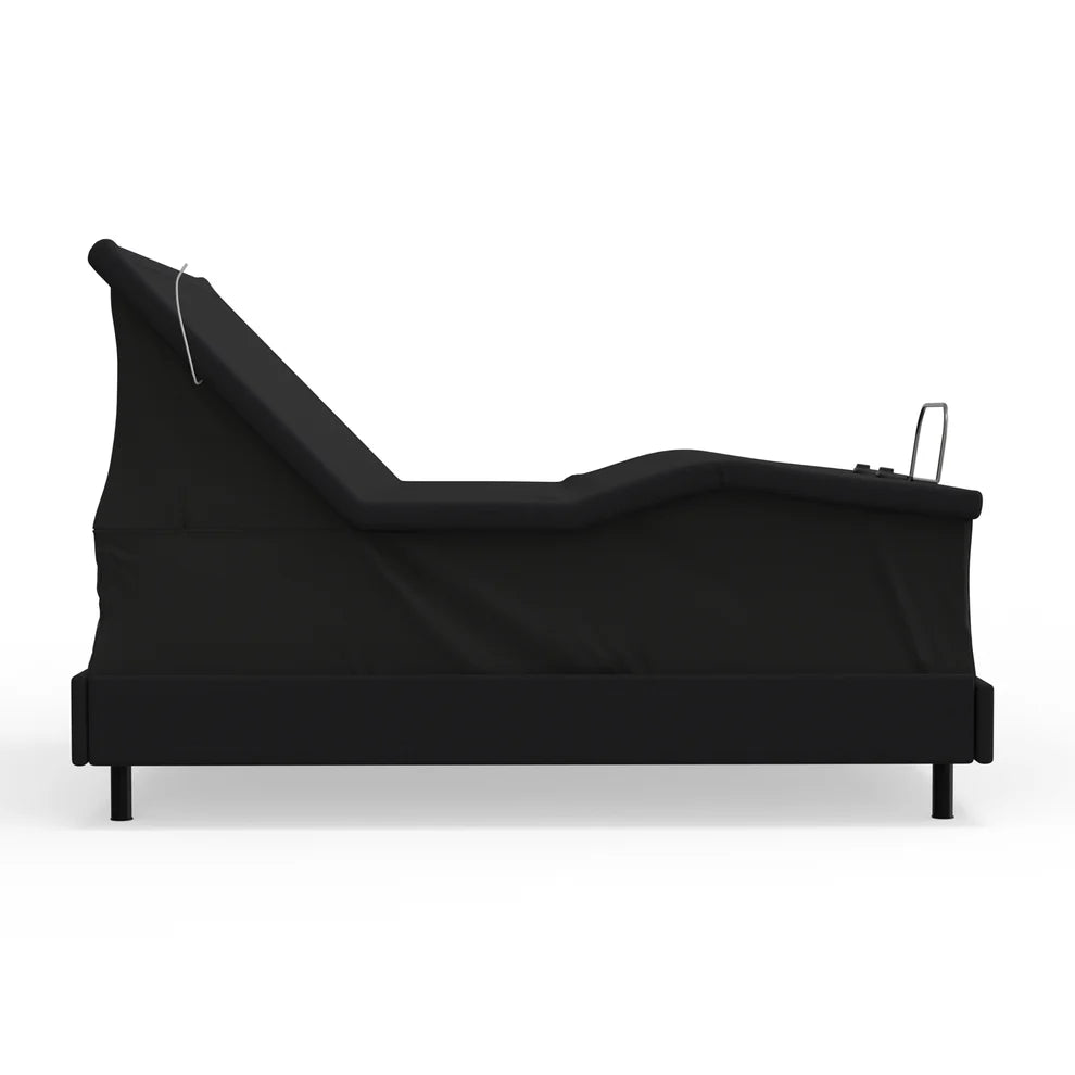 ZZZEN Adjustable Bed Frame with Massage & Underbed Lighting - High/Low Height & Tilt Function for Ultimate Comfort | Perfect for Back Pain Relief, Reading & Relaxation in Bedroom