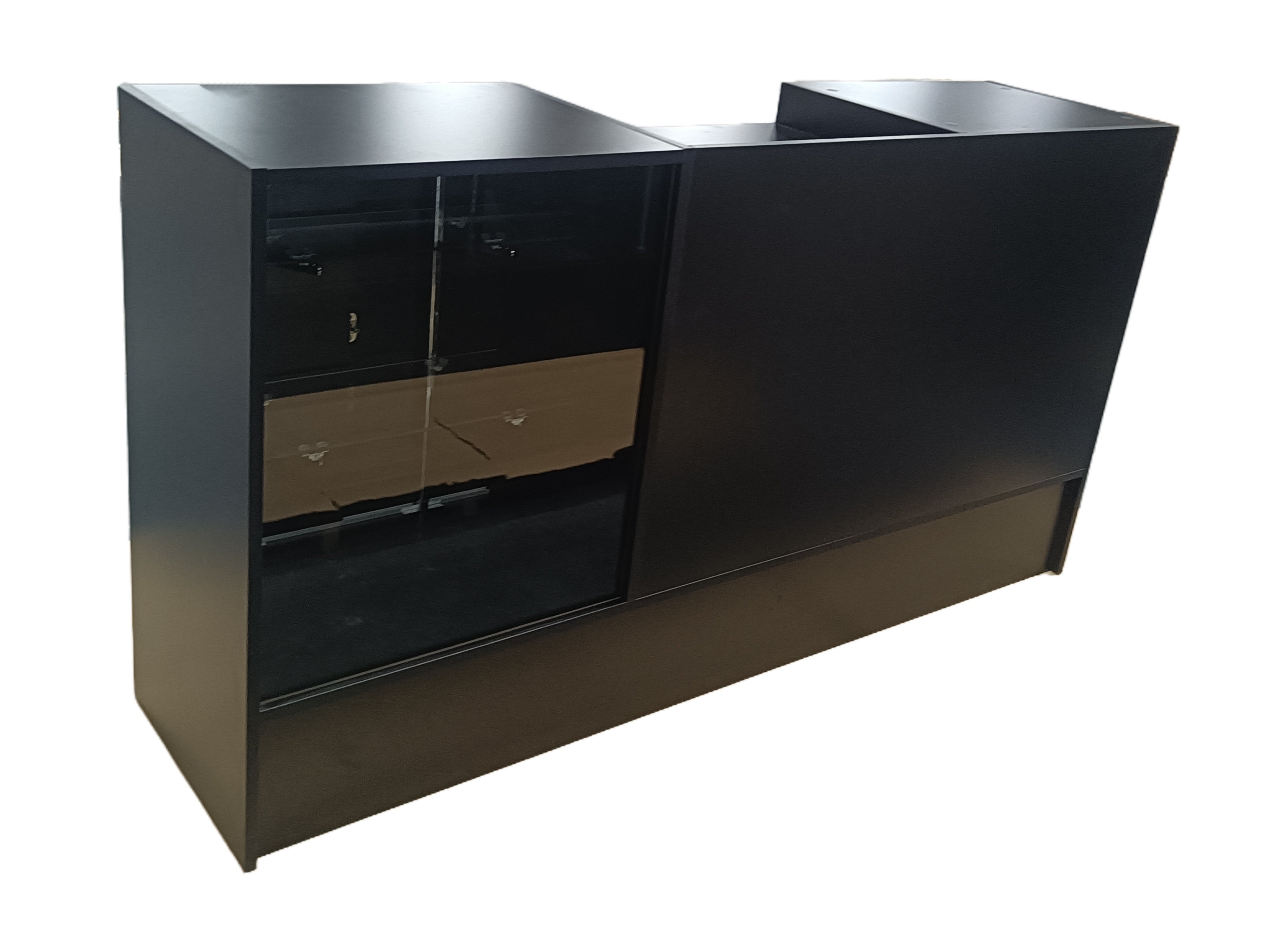 6 Feet All-in-One Display Showcase Combo Checkout Counter - Perfect for Retail Stores, Boutiques, and Trade Show Booths