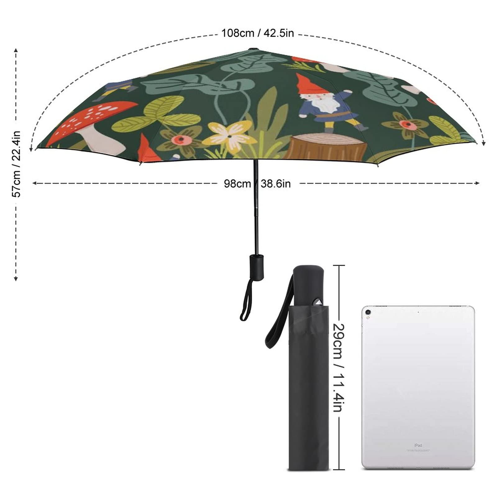 Aiyoolee Compact UV Protection Umbrella - Lightweight Travel Umbrella for Sun & Rain, Portable Folding Parasol for Outdoor, Daily Use, Beach, Commuting & Hiking