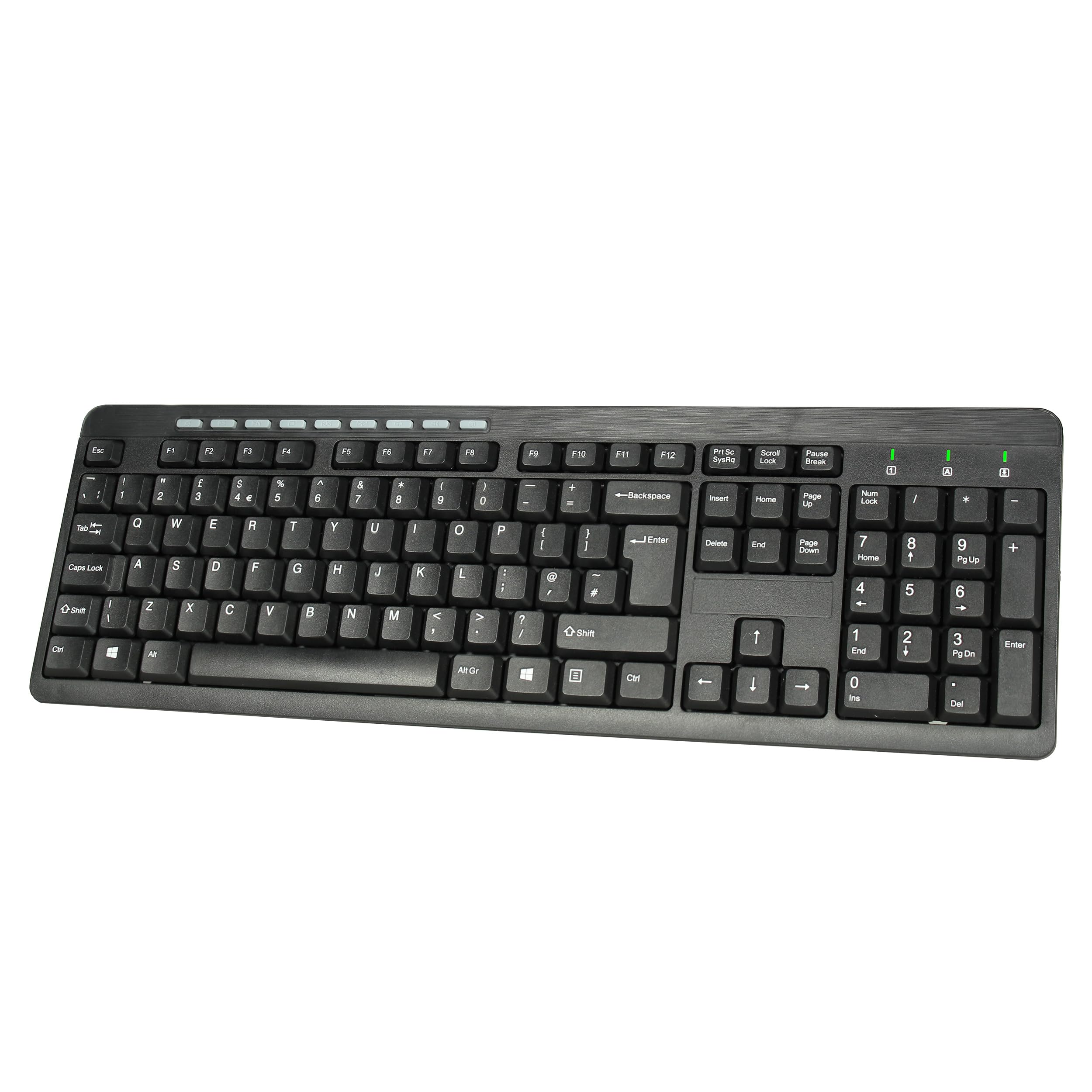 CiT USB Keyboard and Mouse Combo - Wired Ergonomic Desktop Set for PC, Laptop, Office & Gaming - Plug and Play (Black)