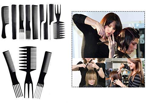 Premium 9-Piece Hair Cutting & Styling Kit - Professional Hair Comb Set with Scissors for Men & Women - Perfect for Home Haircuts, Salon Styling & Barber Use