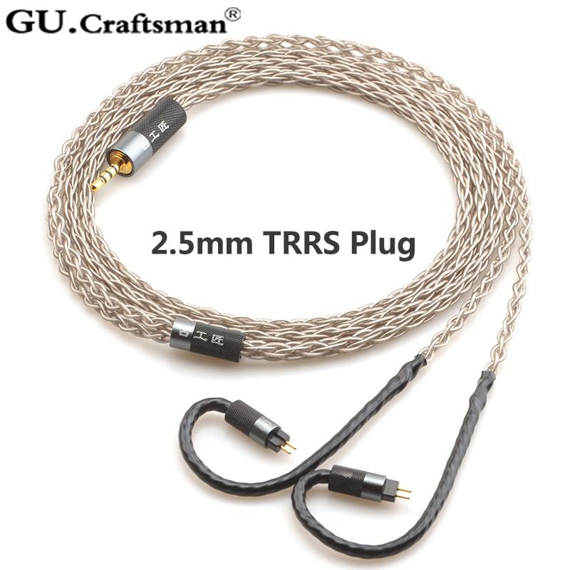 Premium 6N Silver Upgrade Cable for 2Pin IEMs - Compatible with 64Audio A12T/U12, TIA Fourte, Oriolus RE2000, Legend X, iSINE20, VE8 - Enhanced Audio for Audiophiles & Music Lovers