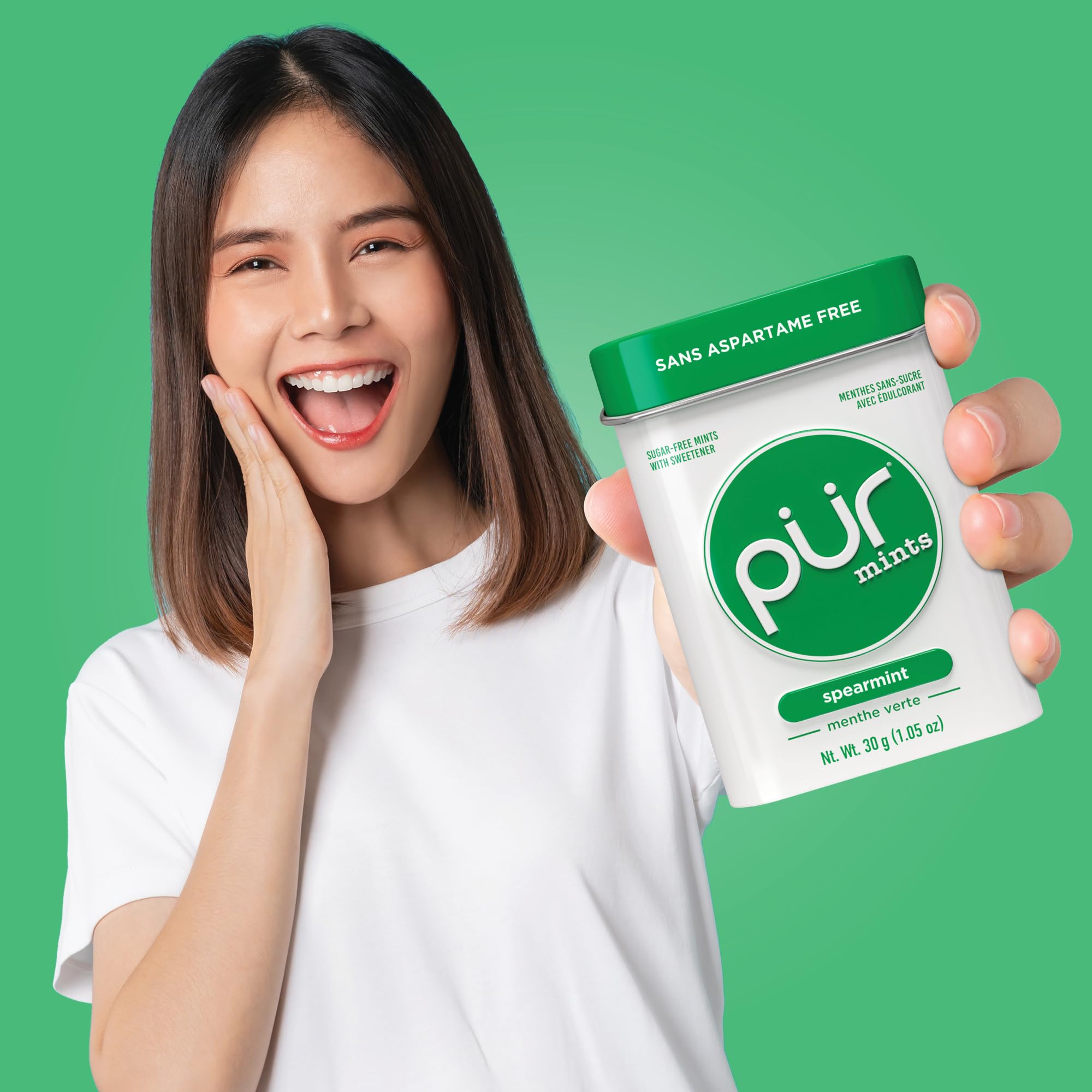 **Sugar-Free Xylitol Mints | Aspartame-Free, Vegan, Gluten-Free & Keto-Friendly | Natural Spearmint Flavor | 30-Piece Pack (12 Packs) | Fresh Breath for Work, Travel & After Meals**