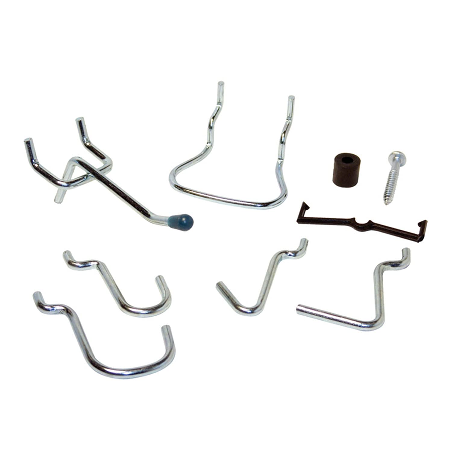 32-Piece Assorted Hook Peglock Set - Secure Storage Solution for Home, Garage, and Workshop Organization