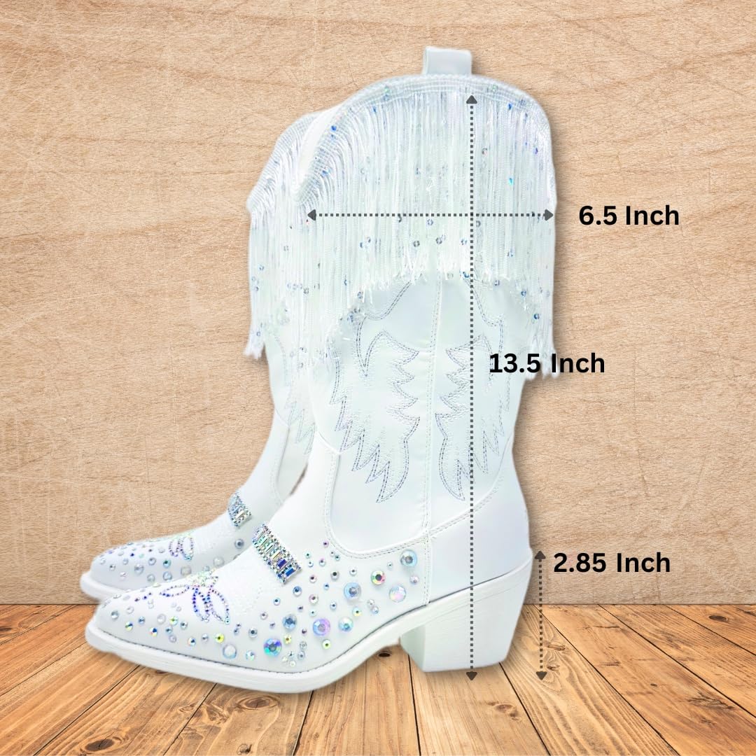 Western Cowboy Wedding Boots for Bride – Stylish & Comfortable Women's Cowgirl Boots – Perfect for Country Weddings, Rodeos & Western Events