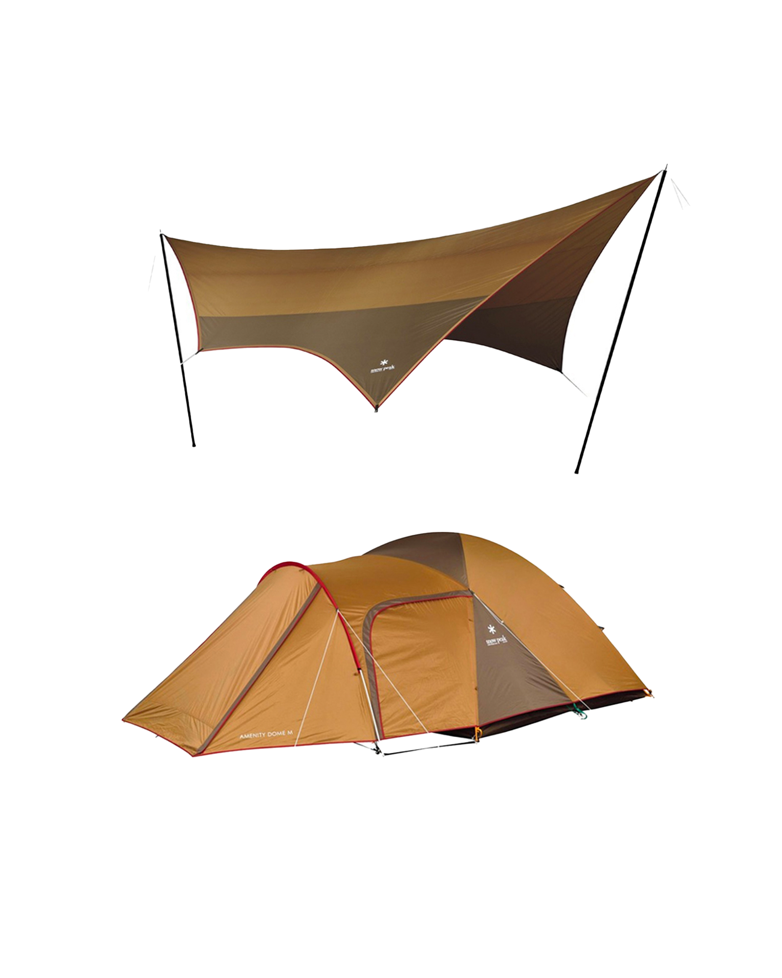 Premium Amenity Medium Tent & Waterproof Tarp Set - 2-Person Camping Gear for Outdoor Adventures, Hiking & Backpacking