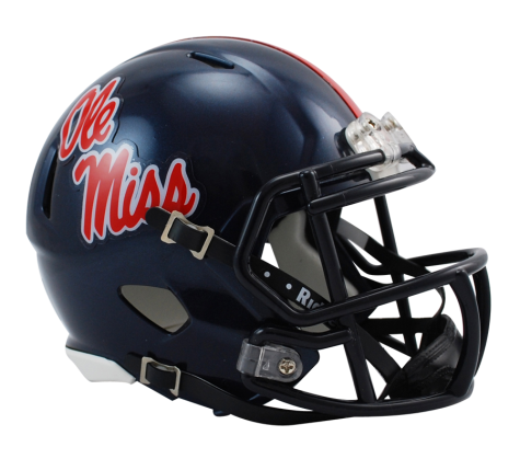 Ole Miss Rebels Riddell Speed Mini Football Helmet - Authentic NCAA Collectible for Fans, Display & Home Decor