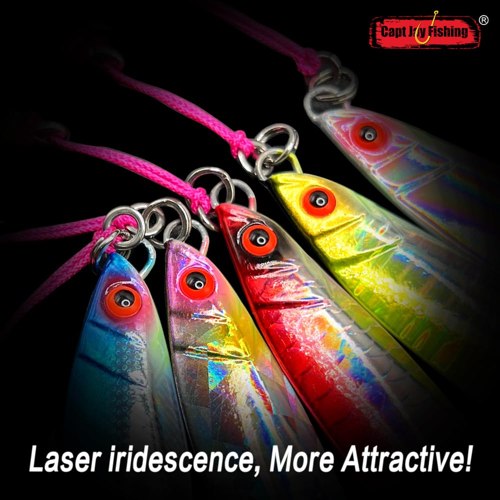 Saltwater Jigs for Speed Jigging & Slow Jigging - Vertical Fishing Lures with Pitching Action - Premium Artificial Jigging Lures for Saltwater Fishing | Perfect for Offshore, Deep Sea & Coastal Fishing Adventures
