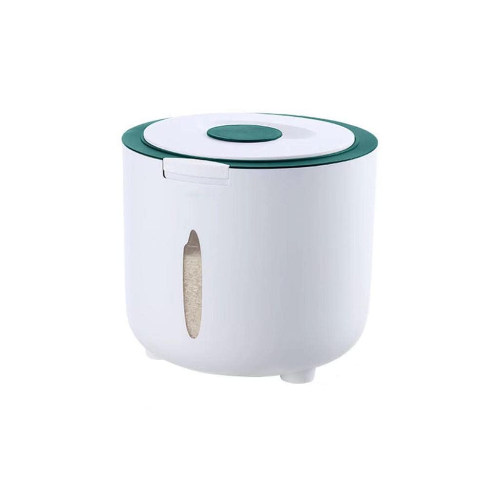 JINYISI Airtight Rice Storage Container with Measuring Cup - 5L/10L/20L Food Grade Plastic Grain Bucket for Rice, Flour, Cereal, Sugar & Dry Food - Perfect for Kitchen Pantry Organization & Bulk Food Storage