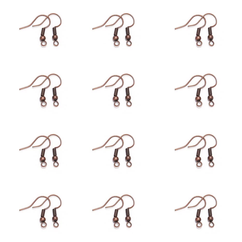 DIY Jewelry Making Supplies - 200 Pcs Bronze French Hook Ear Wires for Earrings | Jewelry Findings for Handmade Earrings, Necklaces & Craft Projects