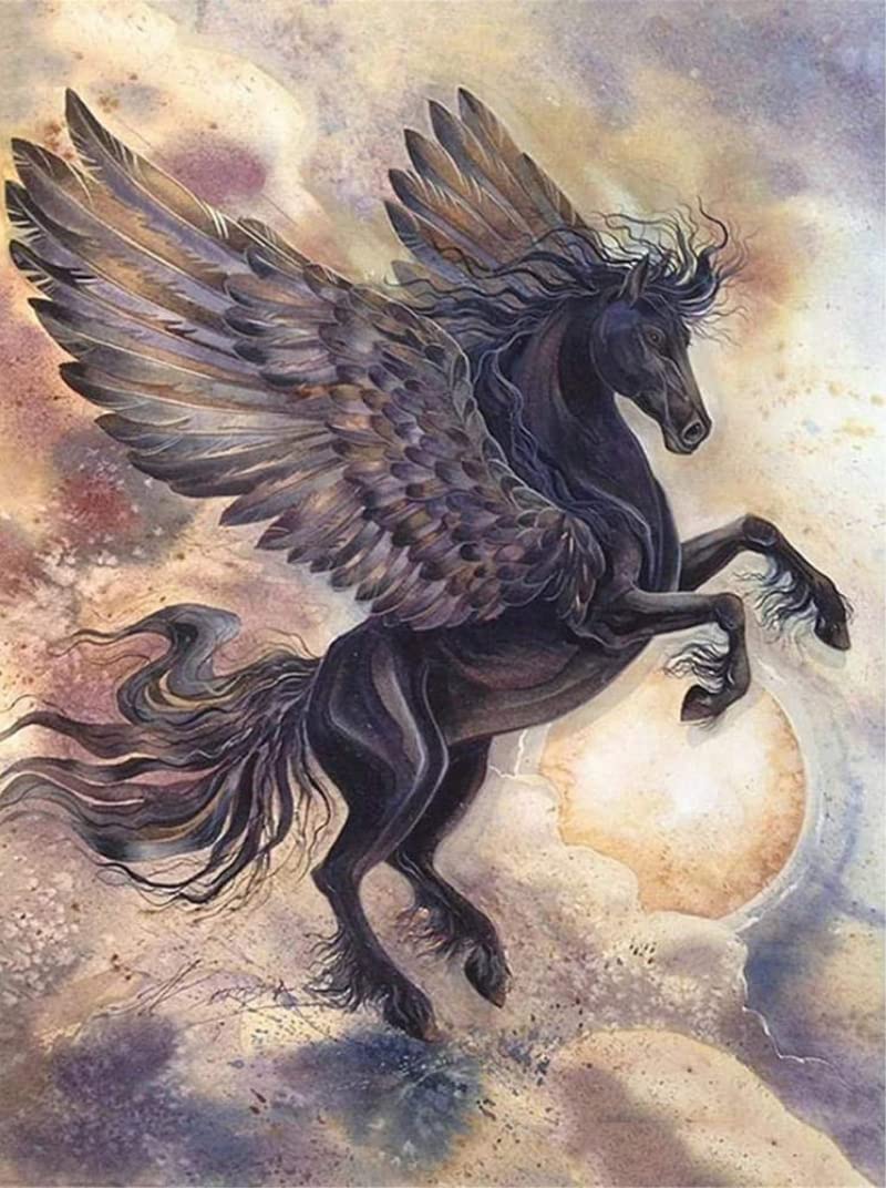 1000 Piece Jigsaw Puzzle for Adults - Black Winged Horse Educational Puzzle Game | Family Fun Activity, Home Decor & Unique Gift Idea for Puzzle Lovers | Perfect for Relaxation, Stress Relief & Quality Family Time