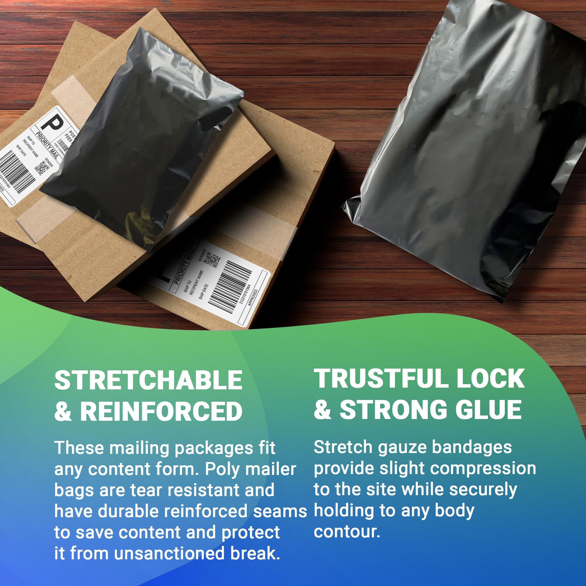 Black Poly Mailers 6x9 Inches - 500 Pack Self-Seal Shipping Bags for Clothing, Apparel & Ecommerce - Waterproof Stretchable Envelopes for Online Stores, Boutiques & Small Businesses