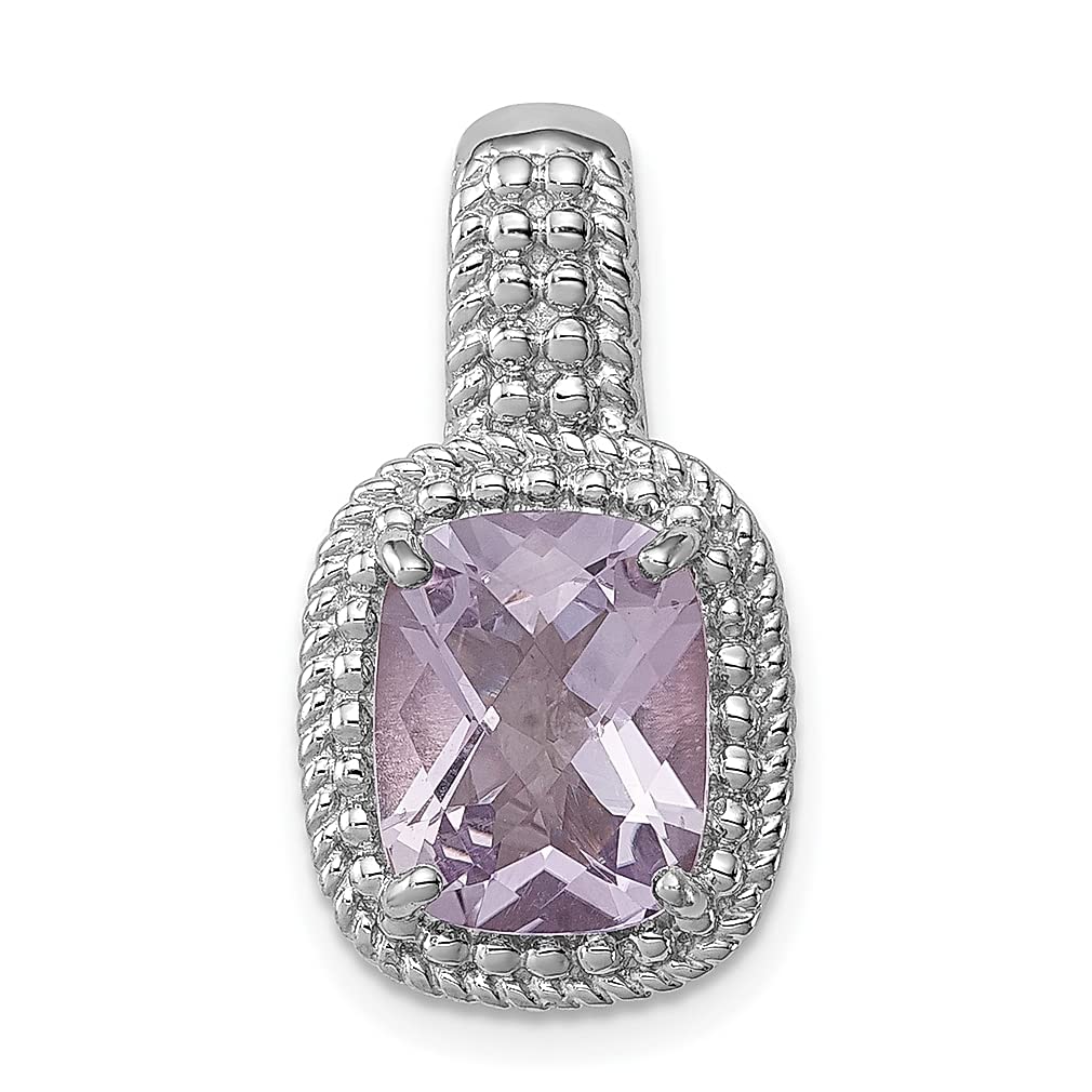925 Sterling Silver Pink Quartz Pendant Necklace for Women - Dainty Gemstone Jewelry Gift for Her - Perfect for Valentine's Day, Anniversary & Birthday Gifts