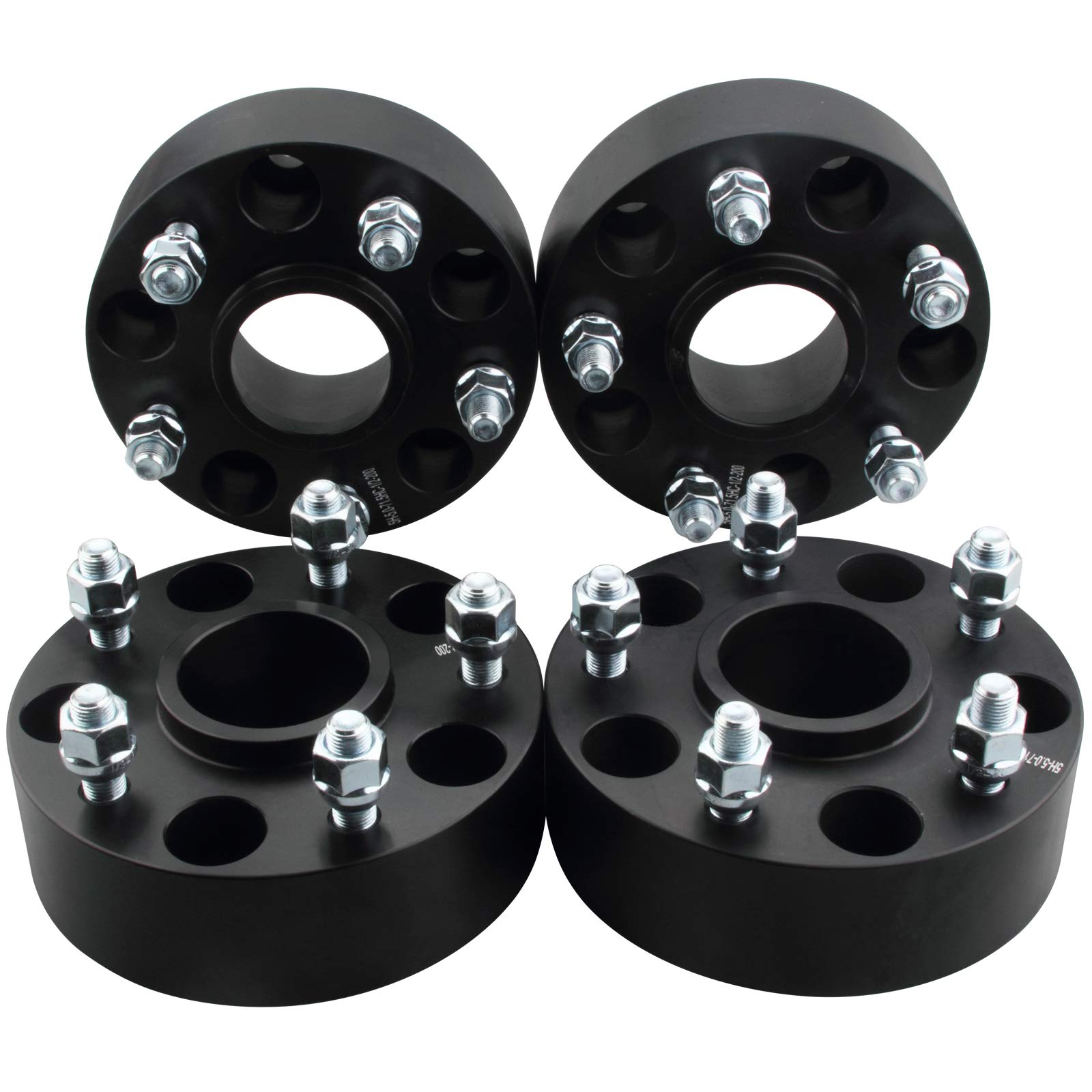 DCVAMOUS 4PC Black 5x4.5 Hubcentric Wheel Spacers 2 Inch with 1/2