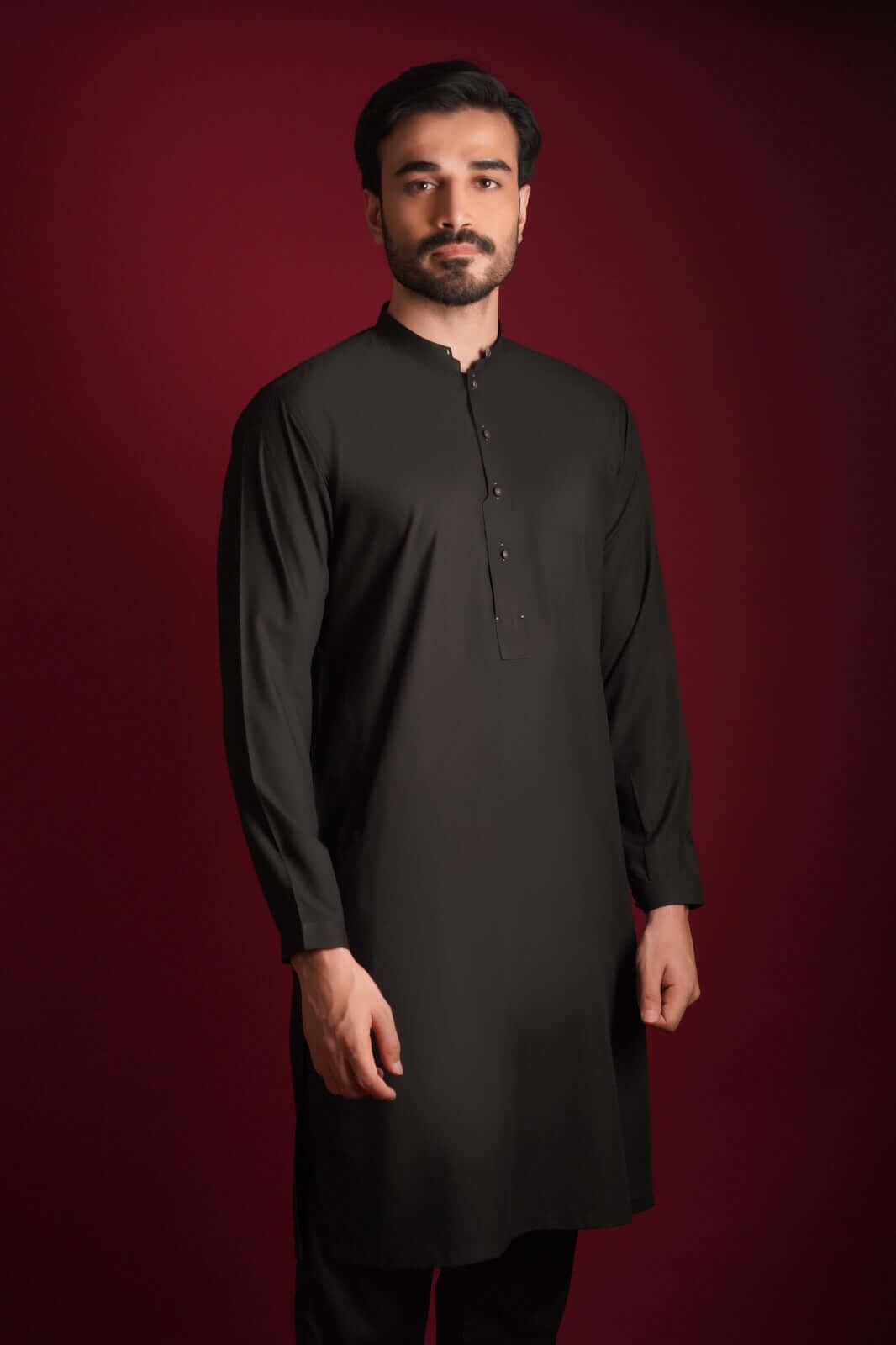 Premium Black A.I IronEZ Kurta & Pants Set for Men - Comfortable Traditional Indian Outfit for Festivals, Weddings & Casual Wear