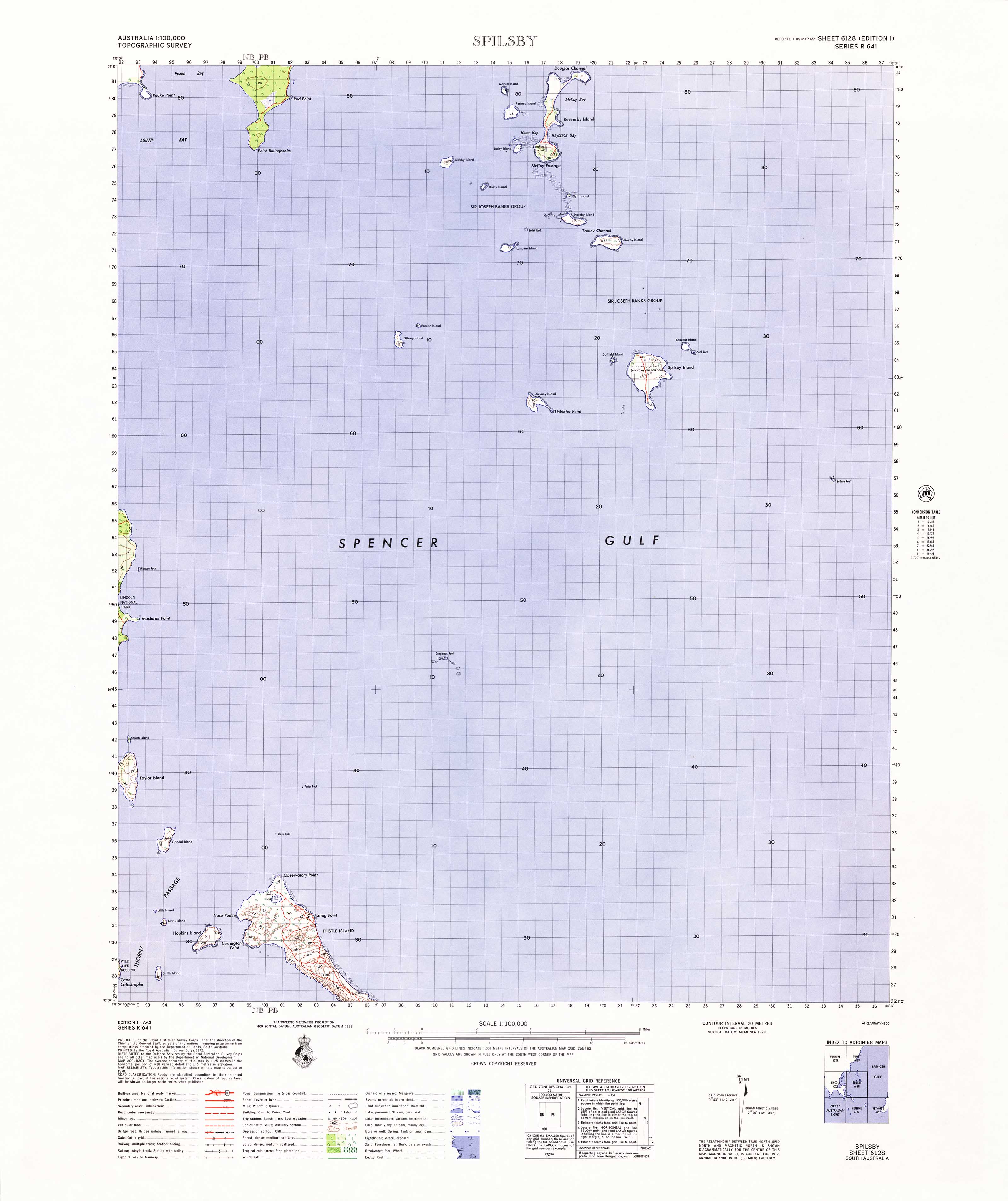 6128 Spilsby 1:100,000 Scale Topographic Map - Hiking, Camping & Outdoor Adventure Navigation