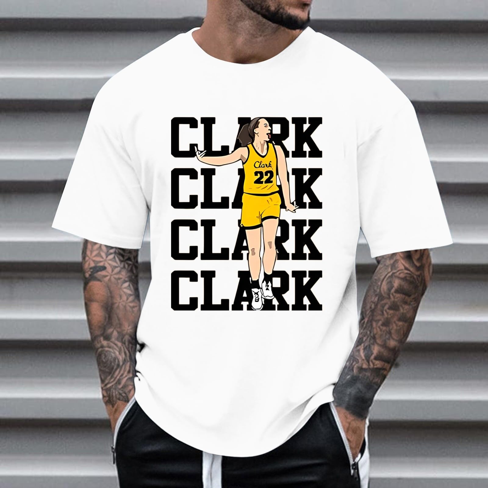Clark Basketball Jersey - Short Sleeve Basketball T-Shirt for Men, Women & Youth - Sport Fan Apparel - Perfect for Games, Training & Casual Wear