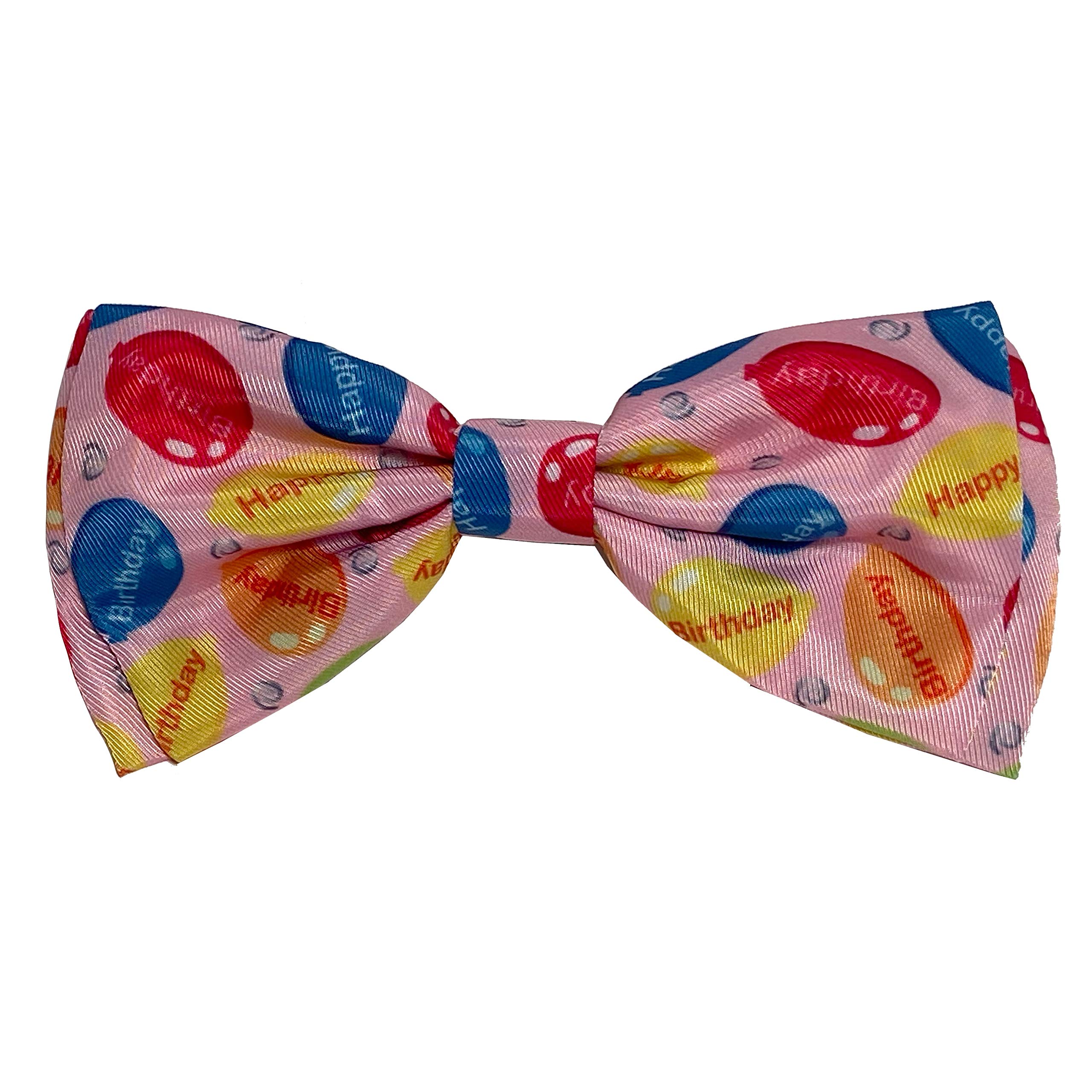 Huxley & Kent Pink Bow Tie for Dogs & Cats - Large Size Pet Party Accessory | Adjustable Collar Attachment for Birthday, Wedding & Special Events | Cute, Comfortable & Durable Dog Cat Bowtie | Perfect for Pet Photos, Costume Parties & Holiday Celebrations