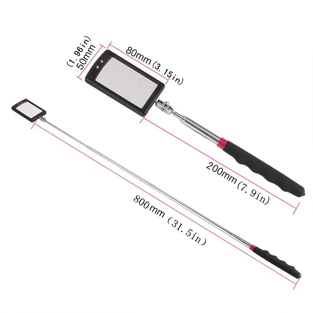 LED Light Claw Type Flexible Picker & Telescopic Inspection Mirror - Essential Household Tool Set for Home Repairs, Car Maintenance, and Hard-to-Reach Areas